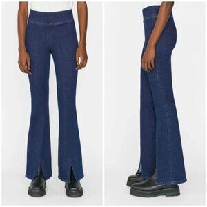 FRAME DENIM THE JET SET SPLIT FLARE STRETCH DENIM HIGH RISE PULL ON JEANS sz 1
